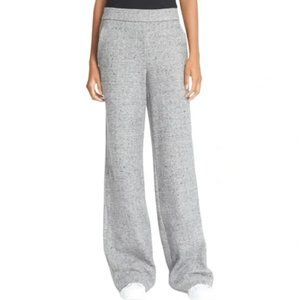 THEORY Talbert Parkdale Light Grey Herringbone High Rise Flare Trouser, Small